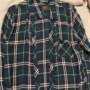 Rails lightweight teal flannel